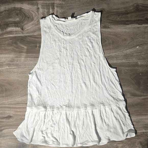 Wilfred White Ruffle Hem Tank Top - Picture 2 of 4
